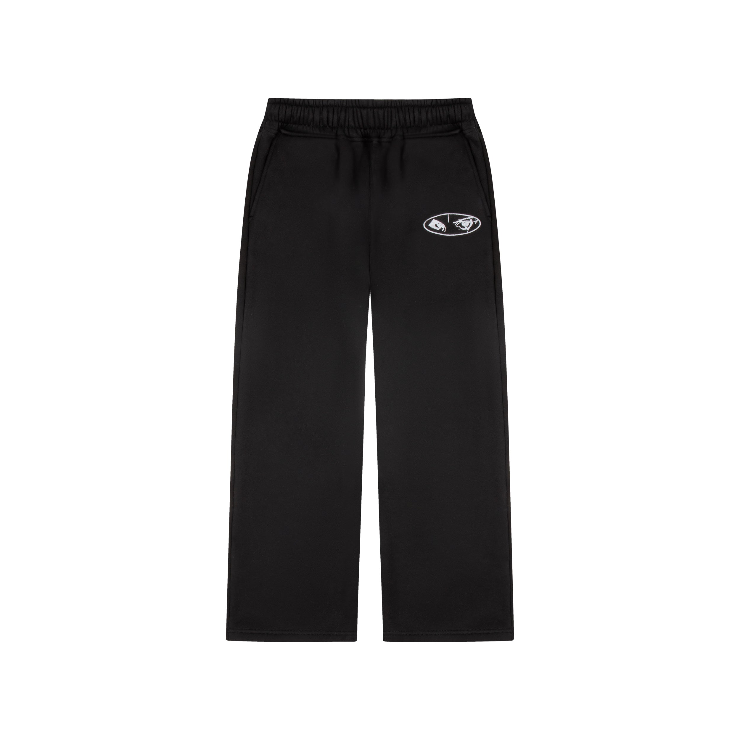 OPEN LEG JOGGER BLACK
